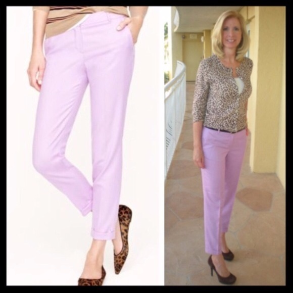 SOLD 💙 j. crew // wool cafe capri lavender pants - Picture 1 of 5